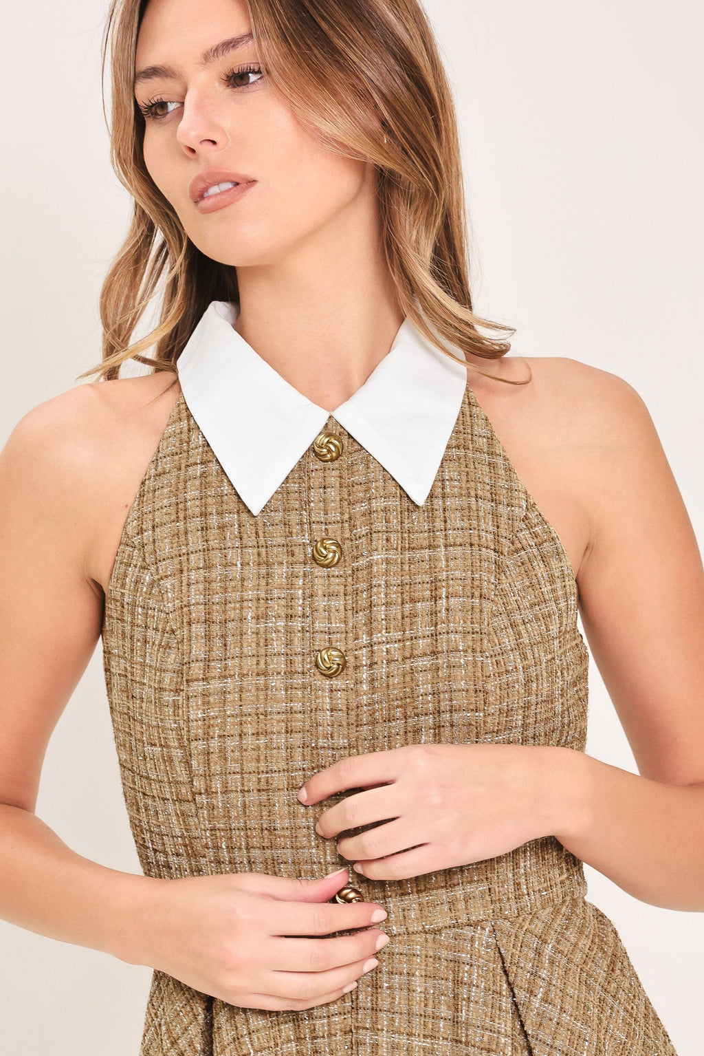 Cambridge Collar Tweed Mini Dress