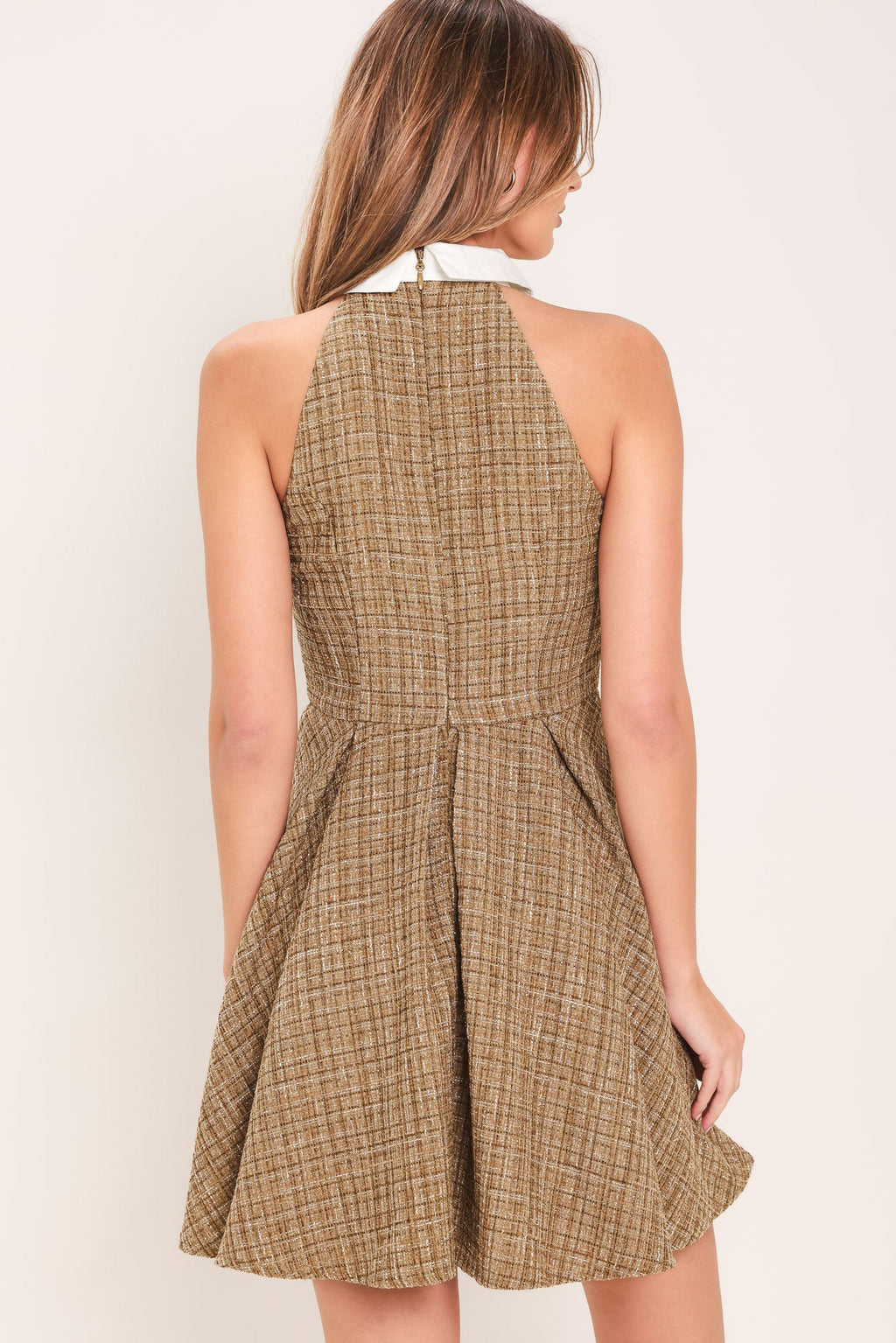 Cambridge Collar Tweed Mini Dress