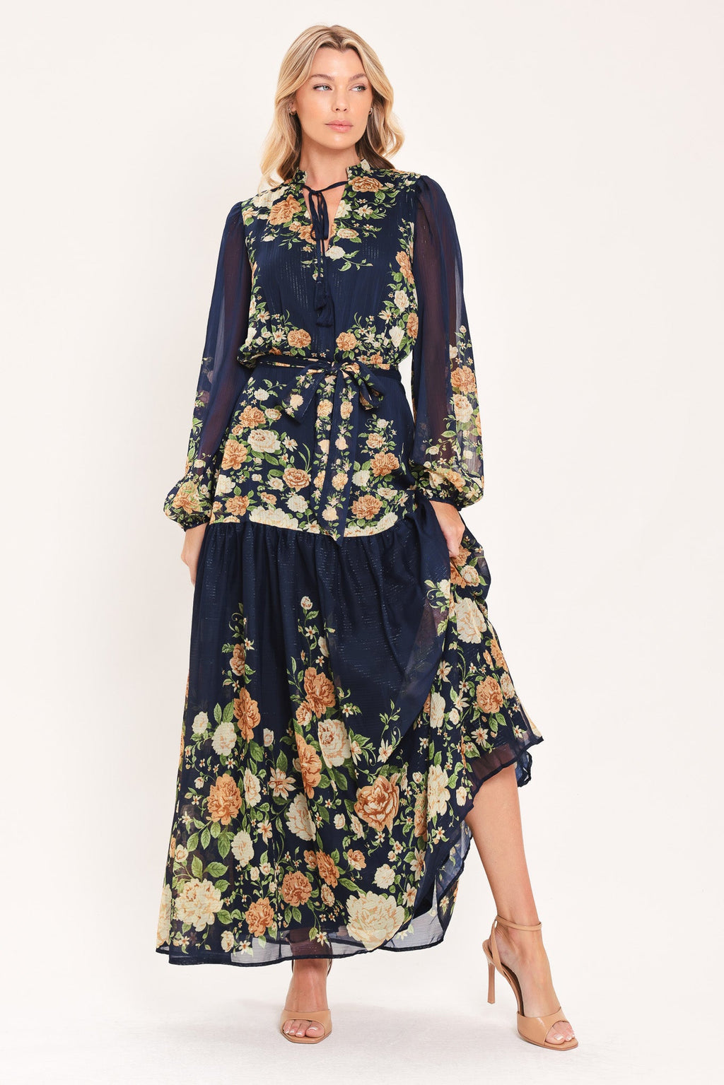 Moonlit Garden Charm Maxi Dress