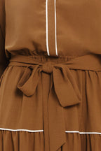 Maple Tiered Moments Midi Dress