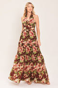Merlot Magnolia Maxi Dress