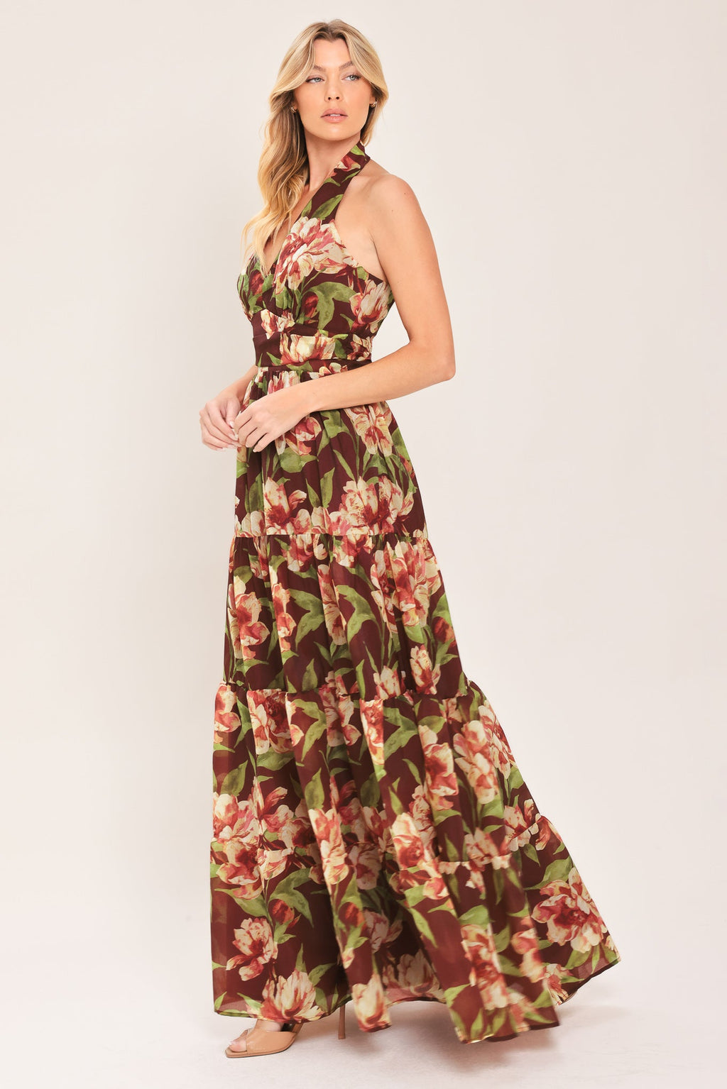 Merlot Magnolia Maxi Dress