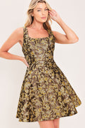 Antique Golden Swirl Mini Dress