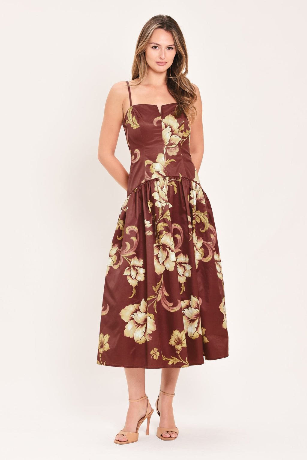 Cassis Blossom Chapter Midi Dress