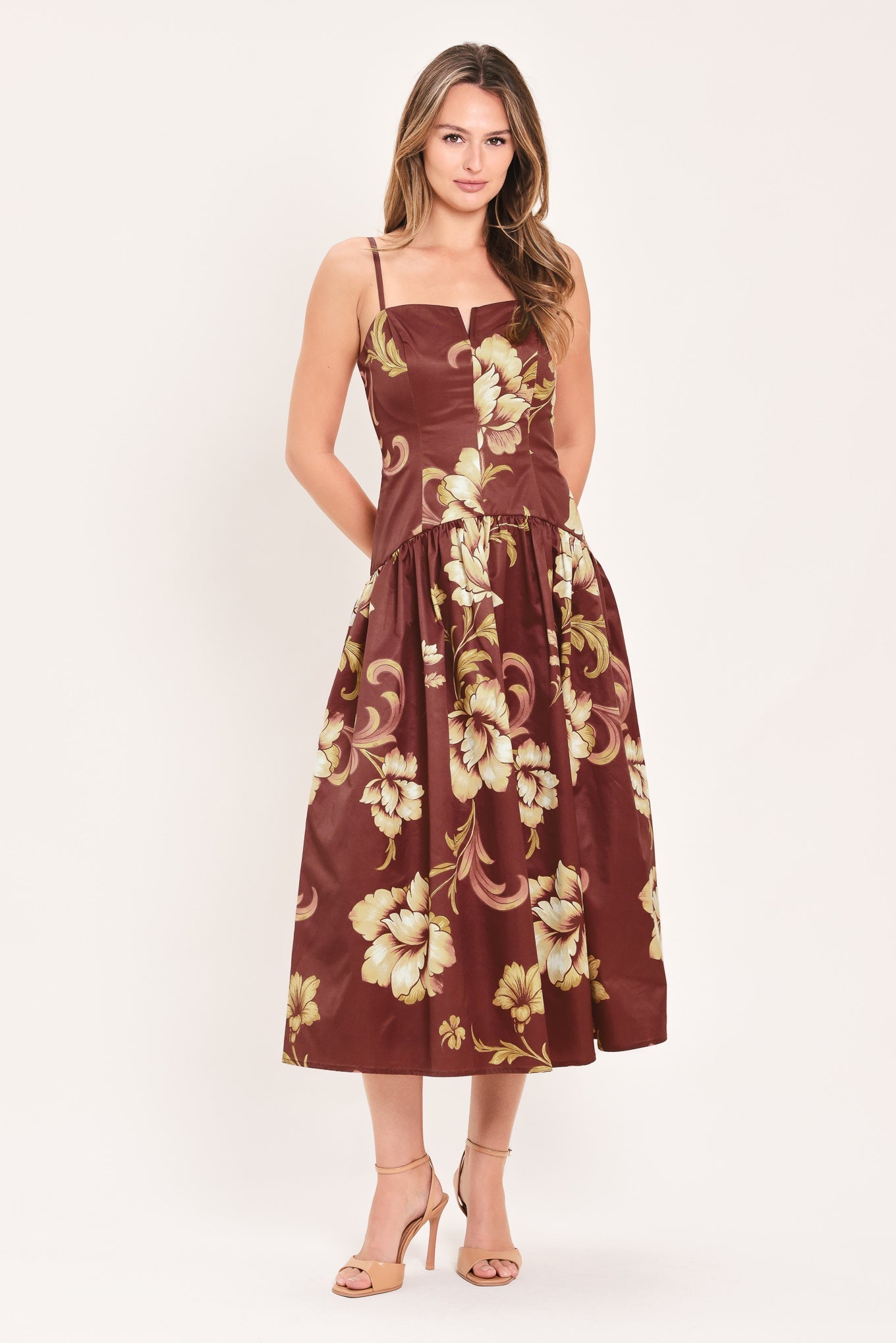 Cassis Blossom Chapter Midi Dress