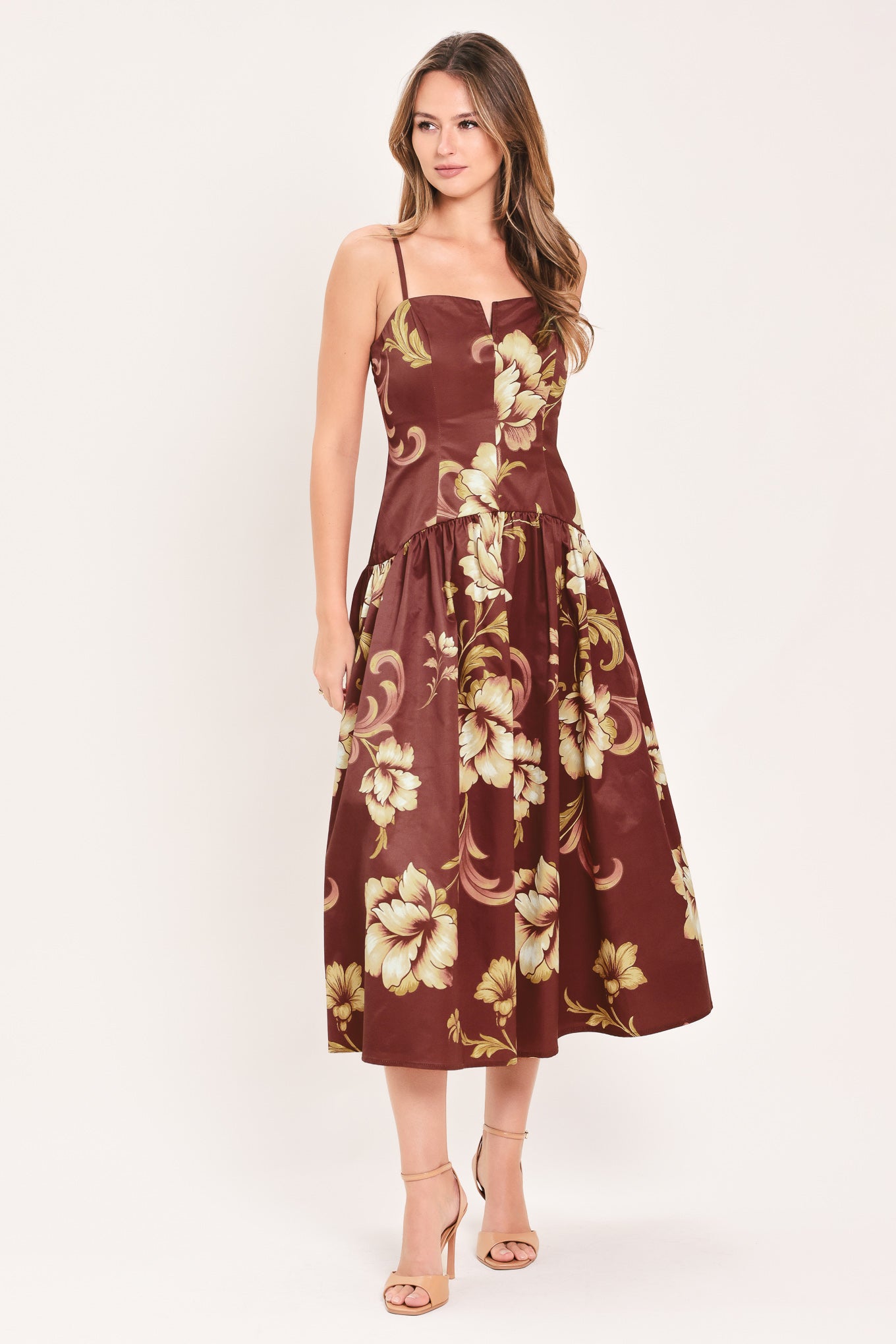 Cassis Blossom Chapter Midi Dress