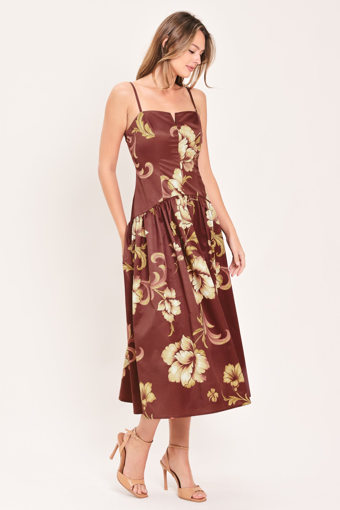 Cassis Blossom Chapter Midi Dress