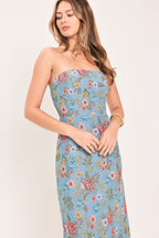 Celestial Garden Jacquard Tube Dress