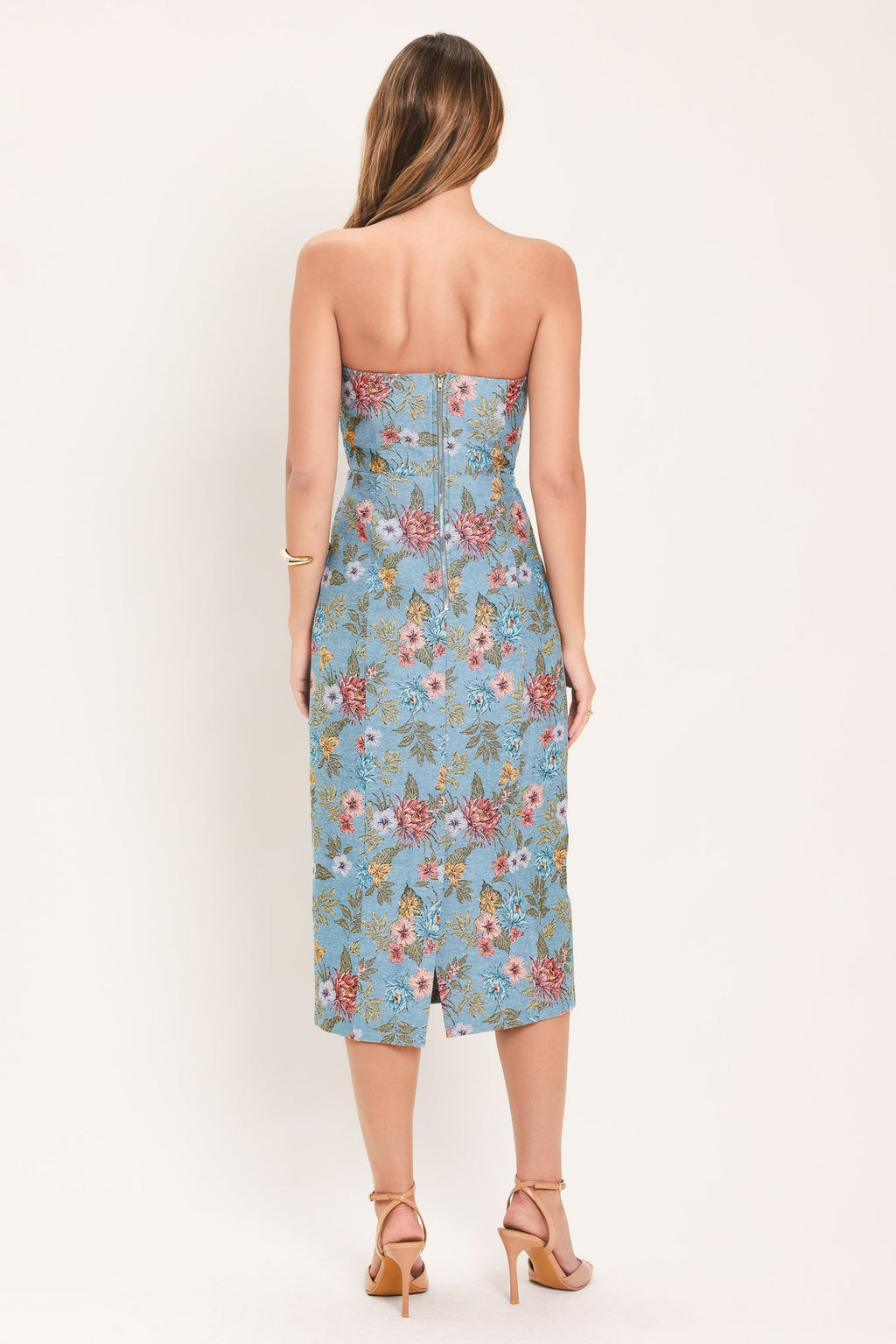 Celestial Garden Jacquard Tube Dress