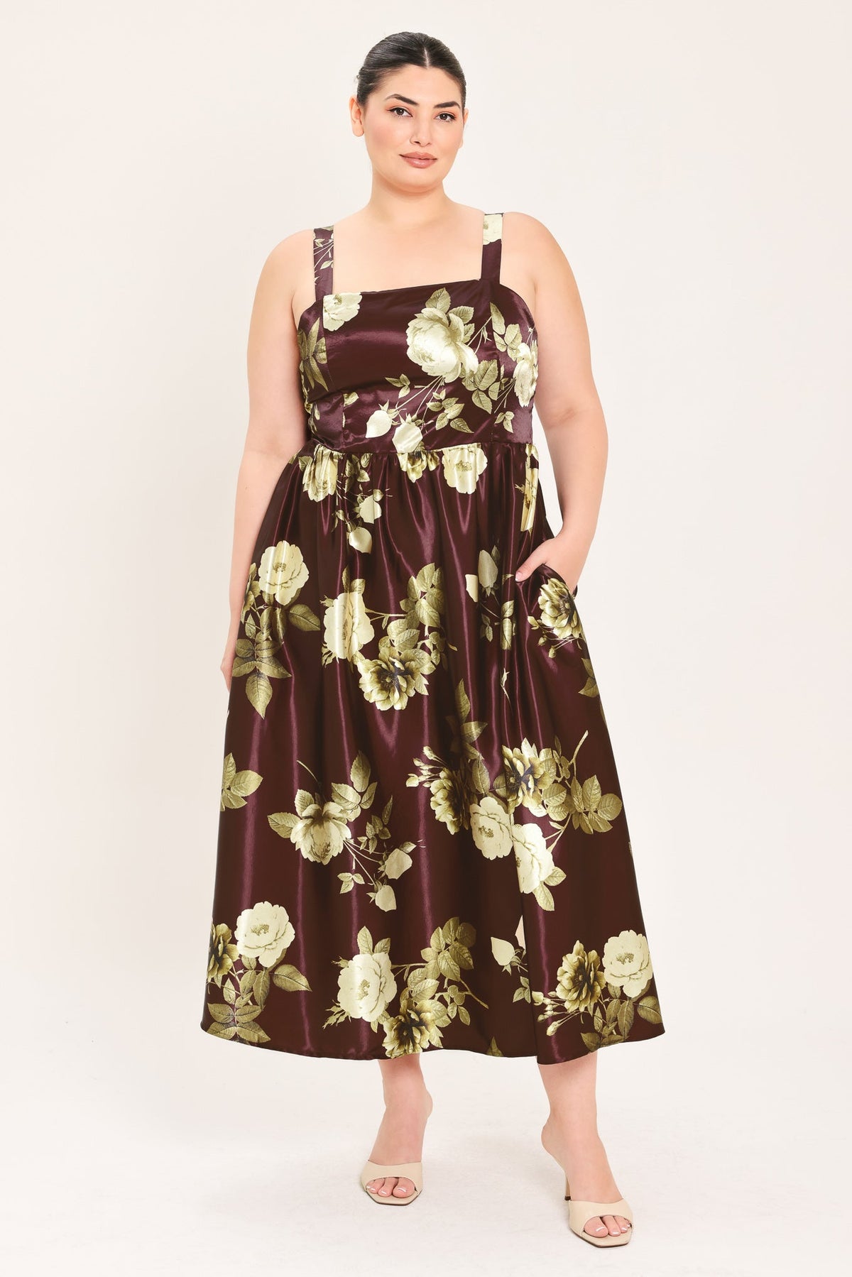 Wine Garden Lullaby Midi Dress