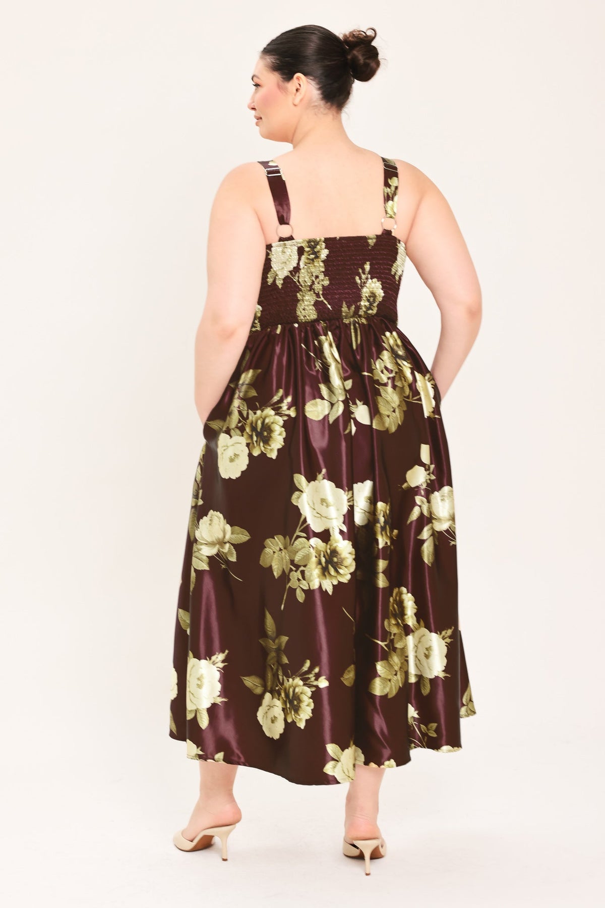 Wine Garden Lullaby Midi Dress