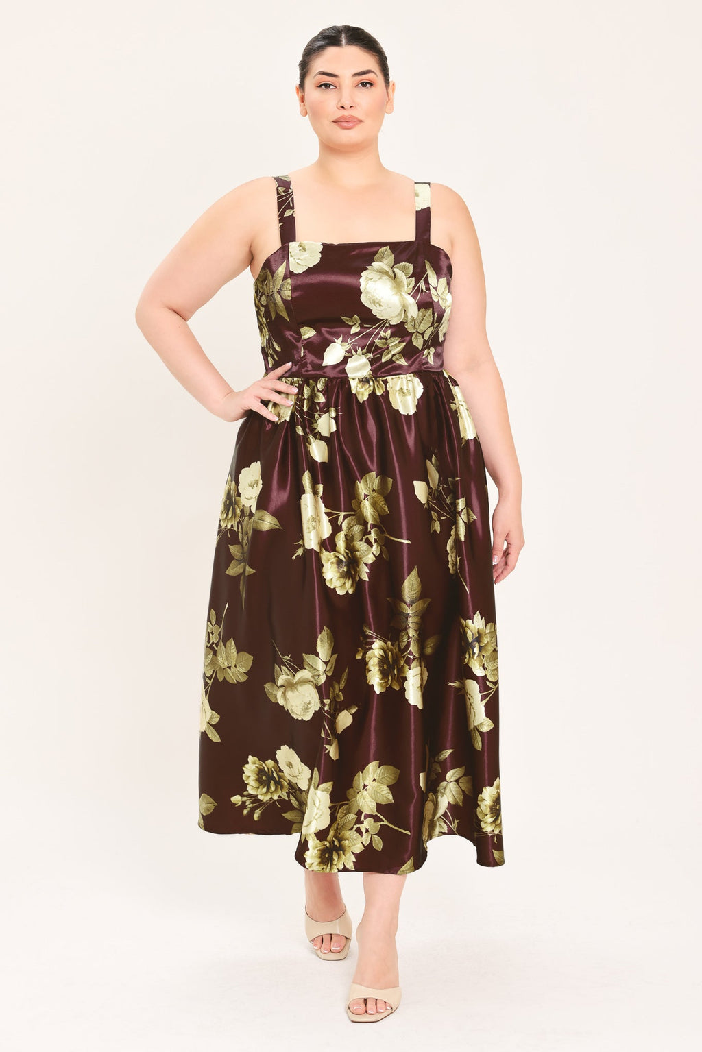 Wine Garden Lullaby Midi Dress