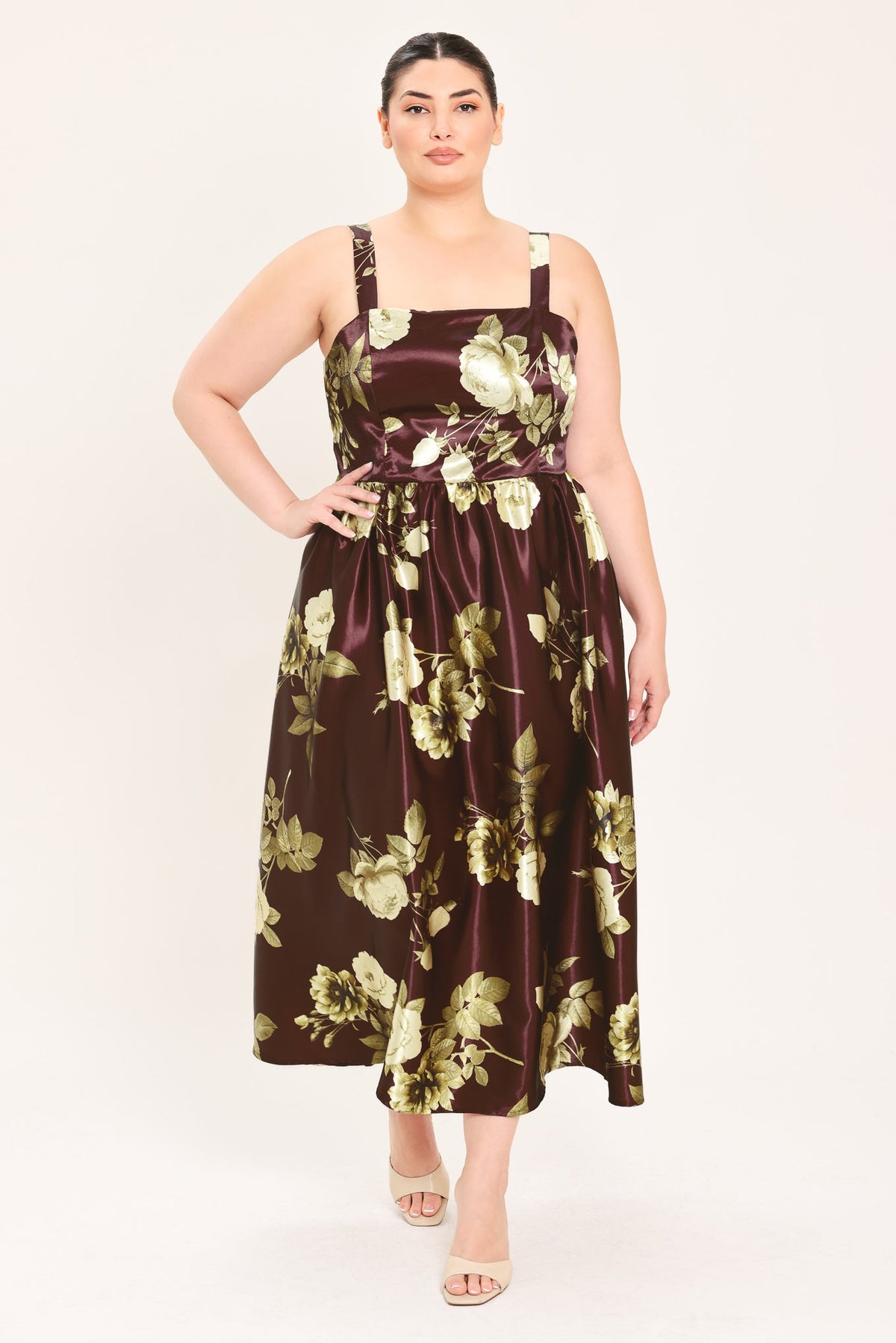 Wine Garden Lullaby Midi Dress