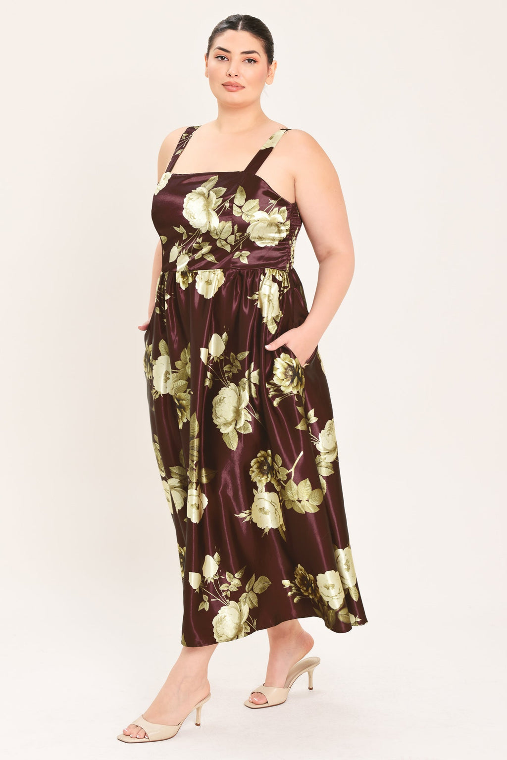 Wine Garden Lullaby Midi Dress