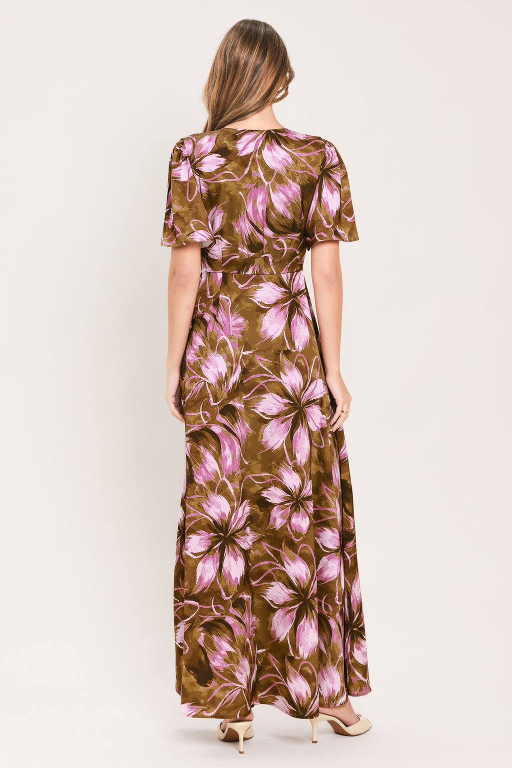 Violet Garden Drift Faux Wrap Maxi Dress