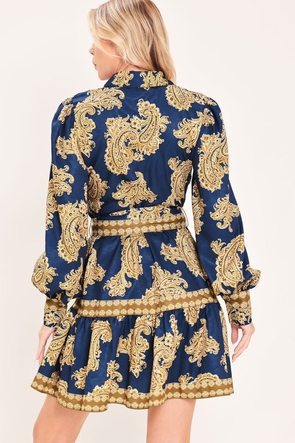 Sapphire Ornament Mini Shirt Dress