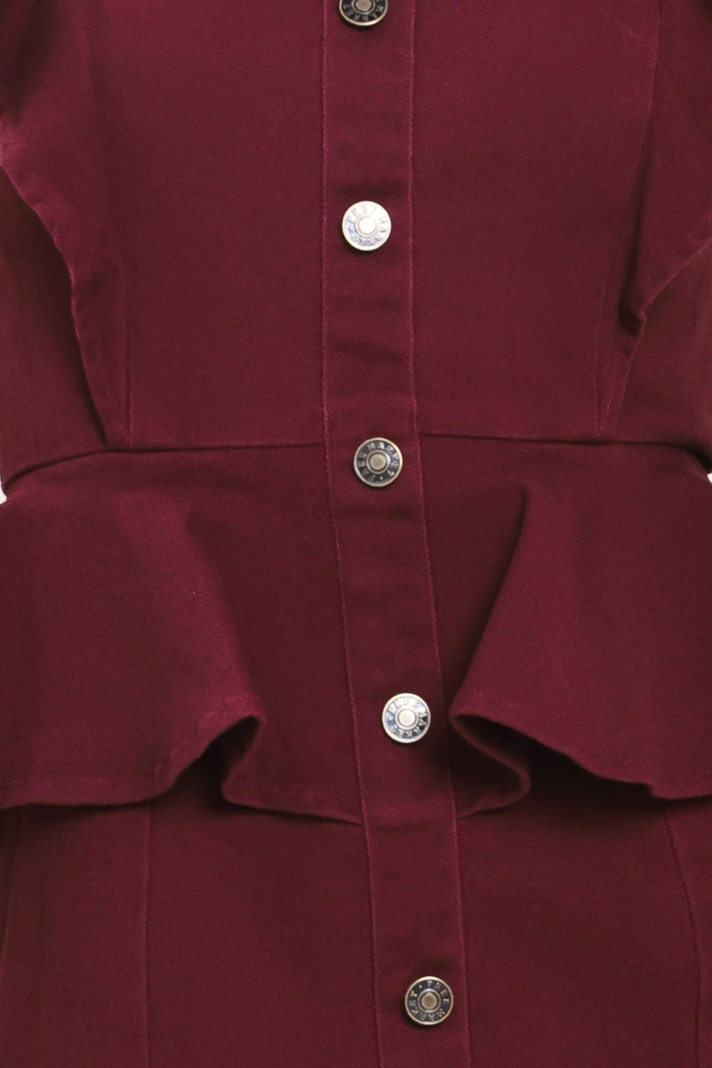 Burgundy Ruffle Reverence Midi Dress