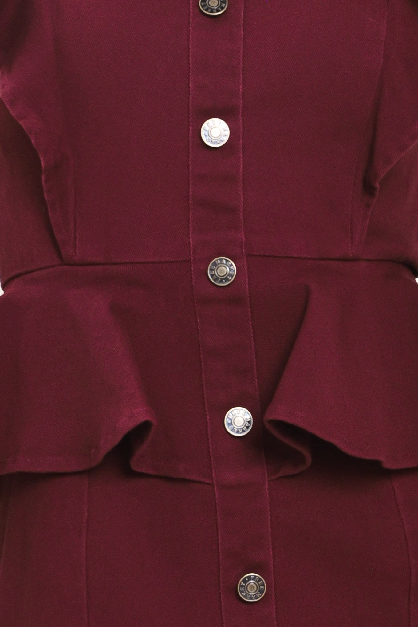 Burgundy Ruffle Reverence Midi Dress