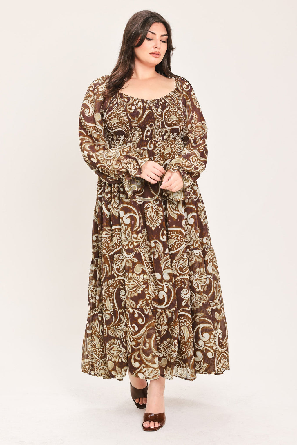 Cedar Swirl Sonata Midi Dress