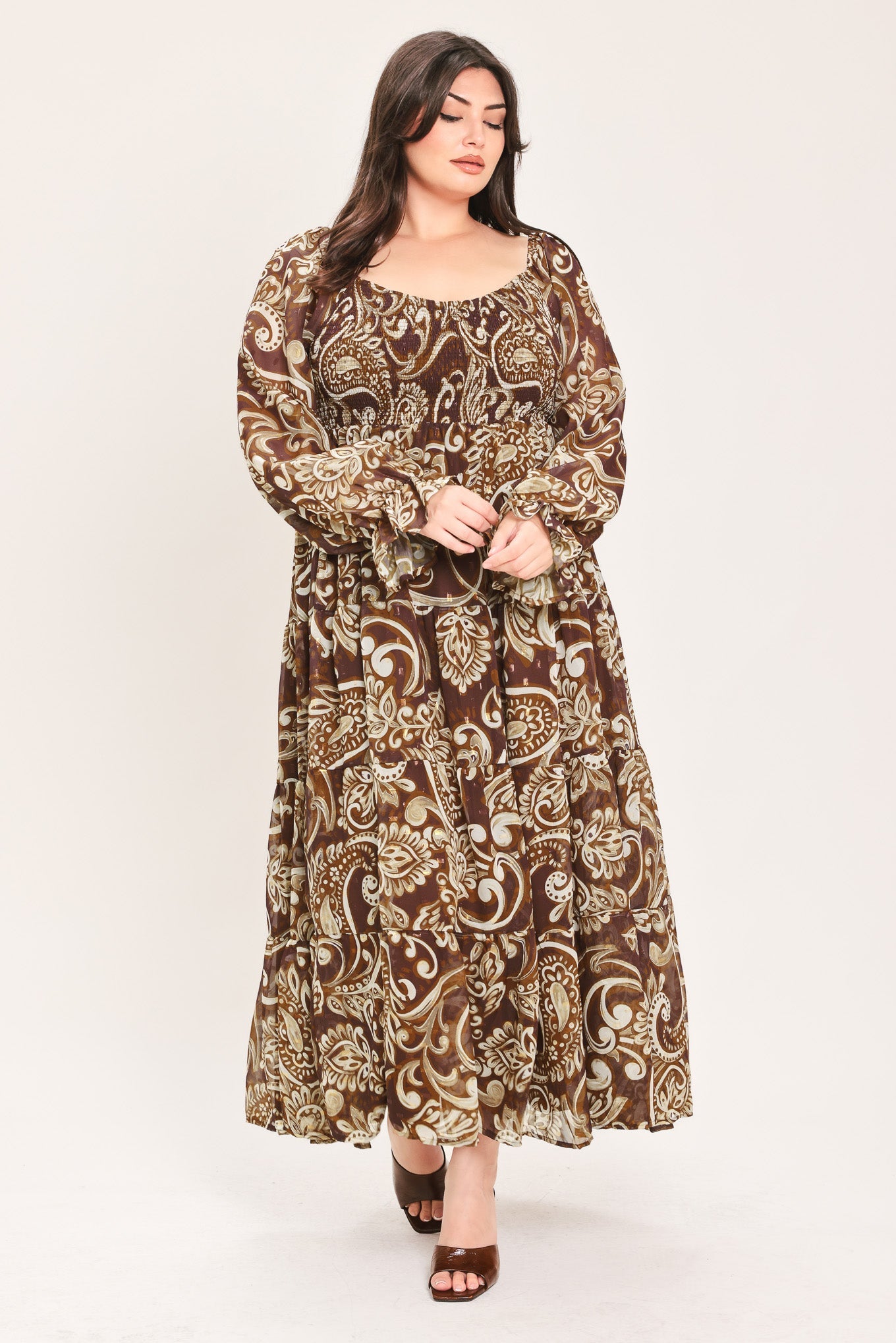 Cedar Swirl Sonata Midi Dress