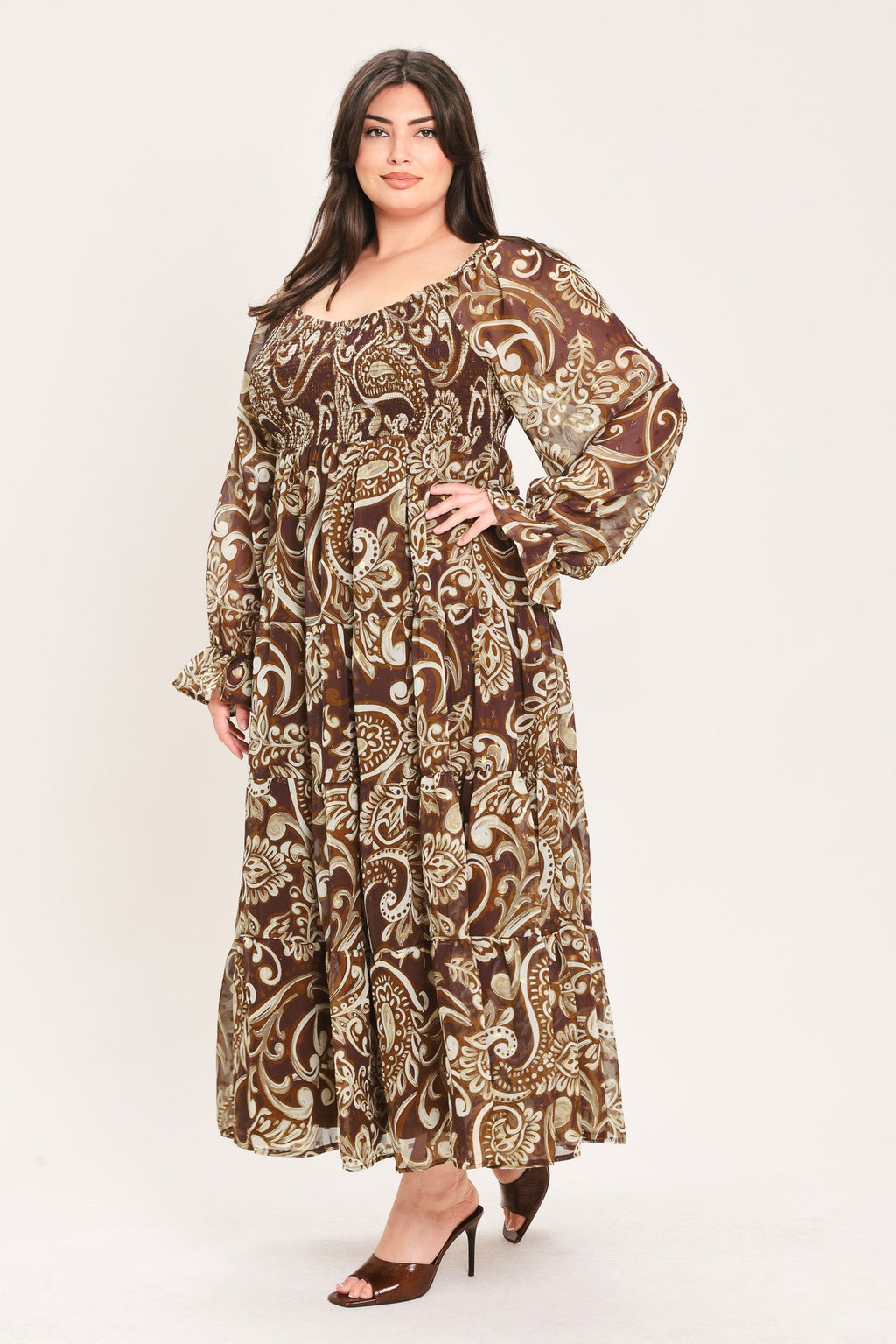 Cedar Swirl Sonata Midi Dress