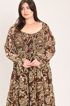 Cedar Swirl Sonata Midi Dress