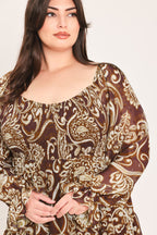 Cedar Swirl Sonata Midi Dress