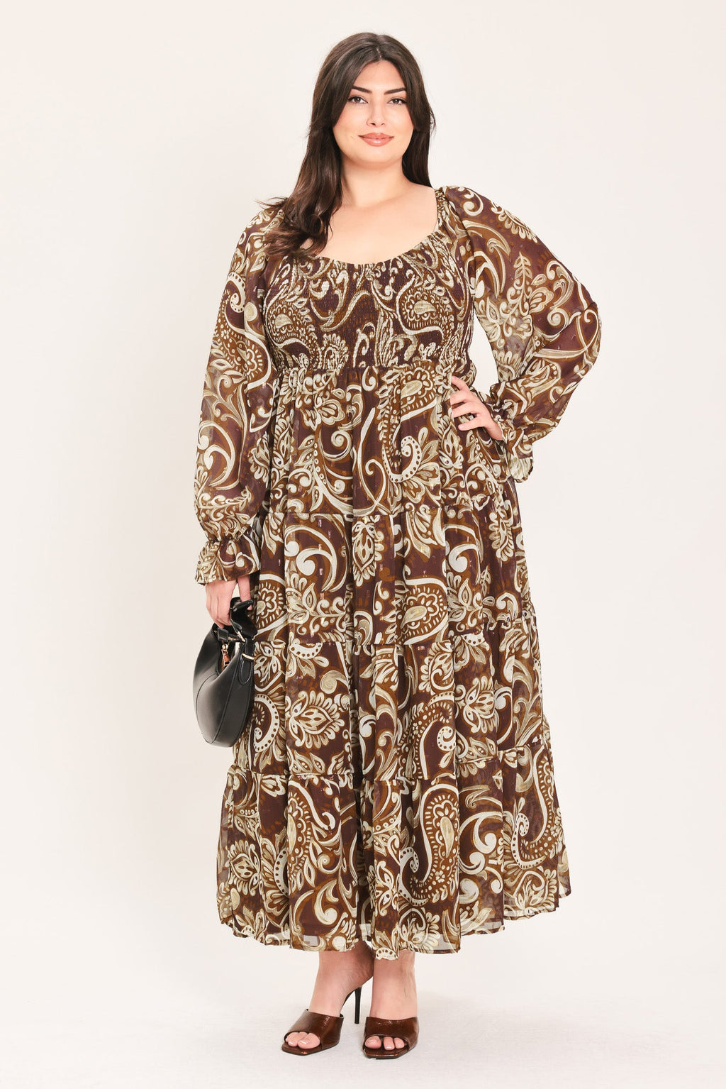 Cedar Swirl Sonata Midi Dress