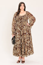 Cedar Swirl Sonata Midi Dress