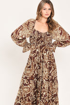 Cedar Swirl Sonata Midi Dress
