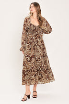 Cedar Swirl Sonata Midi Dress