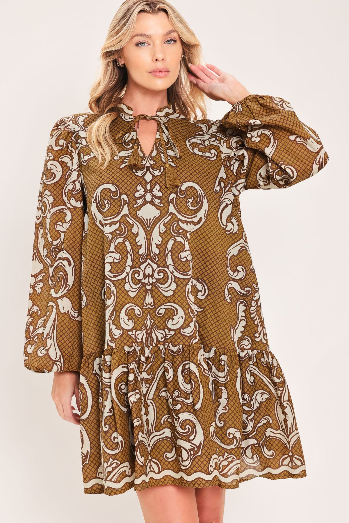 Maple Manor Flounce Mini Dress