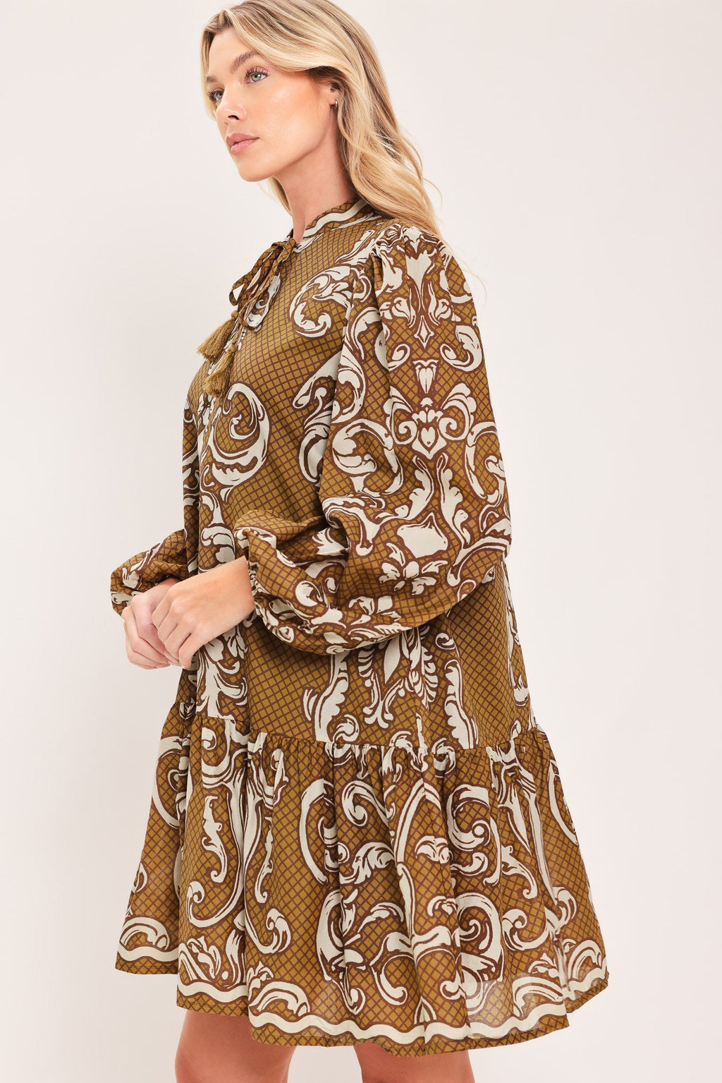 Maple Manor Flounce Mini Dress