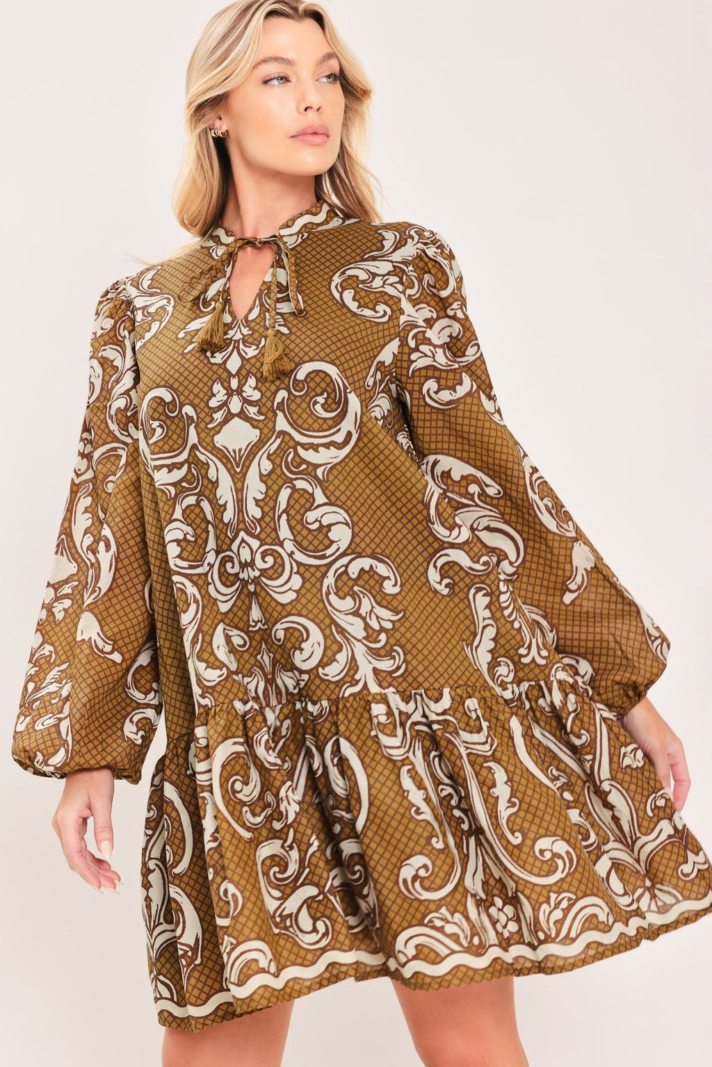 Maple Manor Flounce Mini Dress