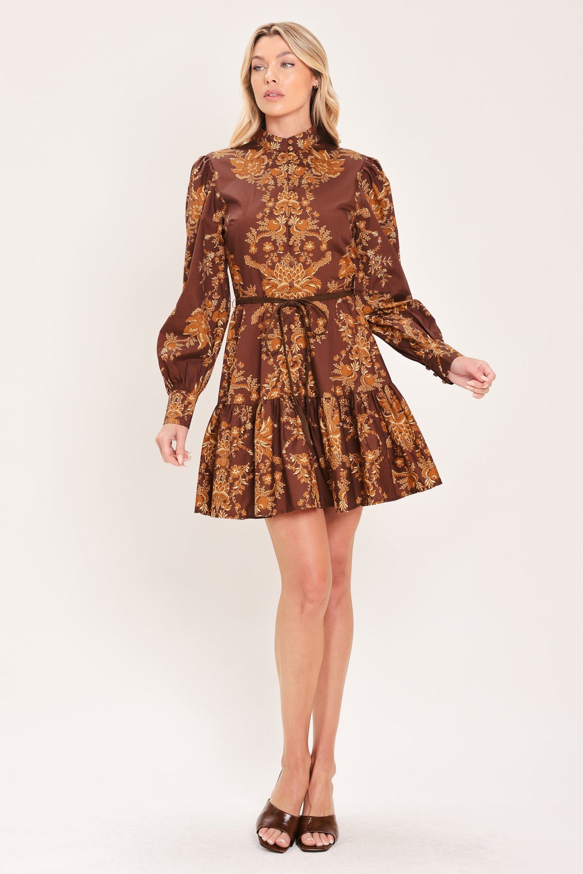 Autumn Damask Sway Mini Dress