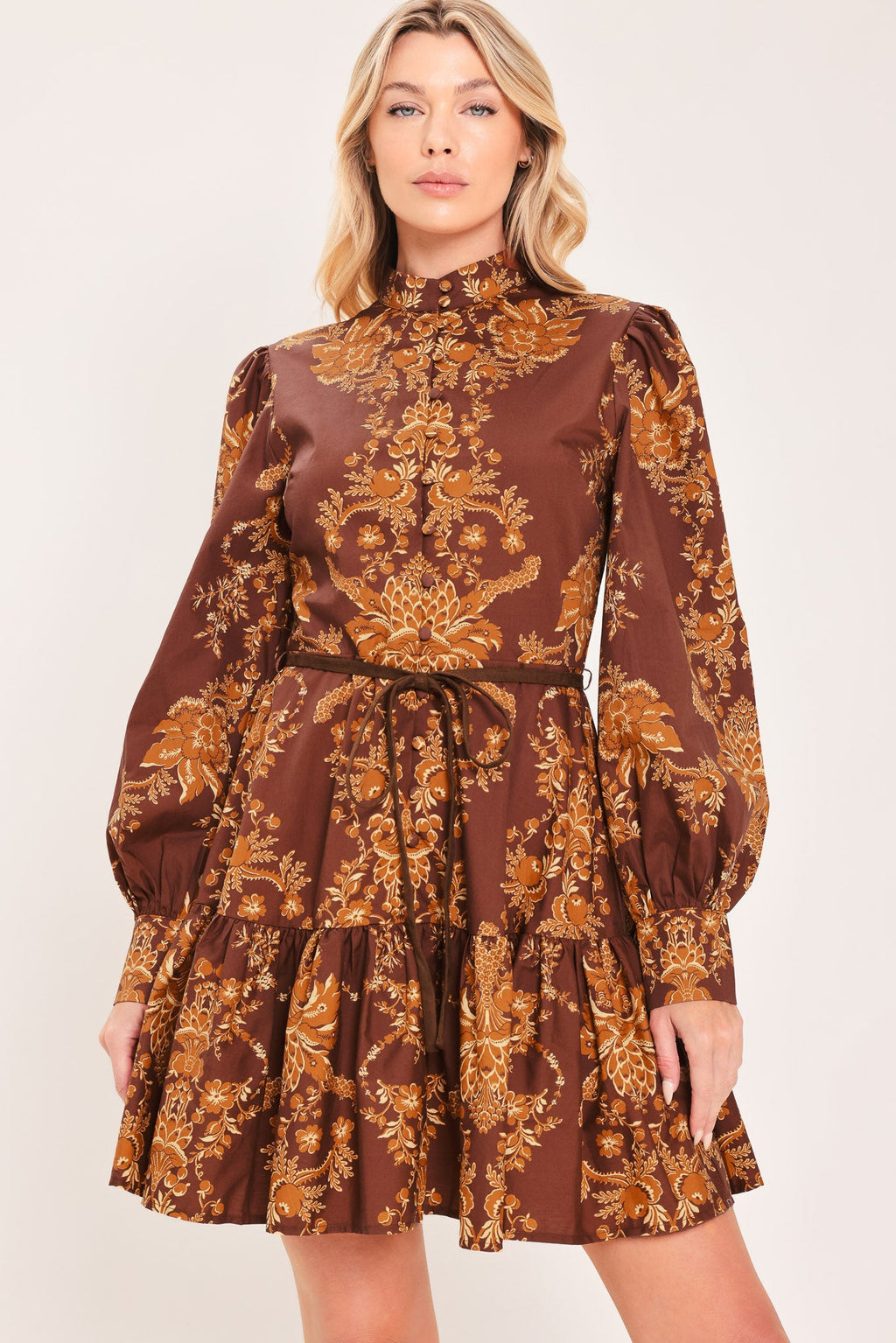 Autumn Damask Sway Mini Dress