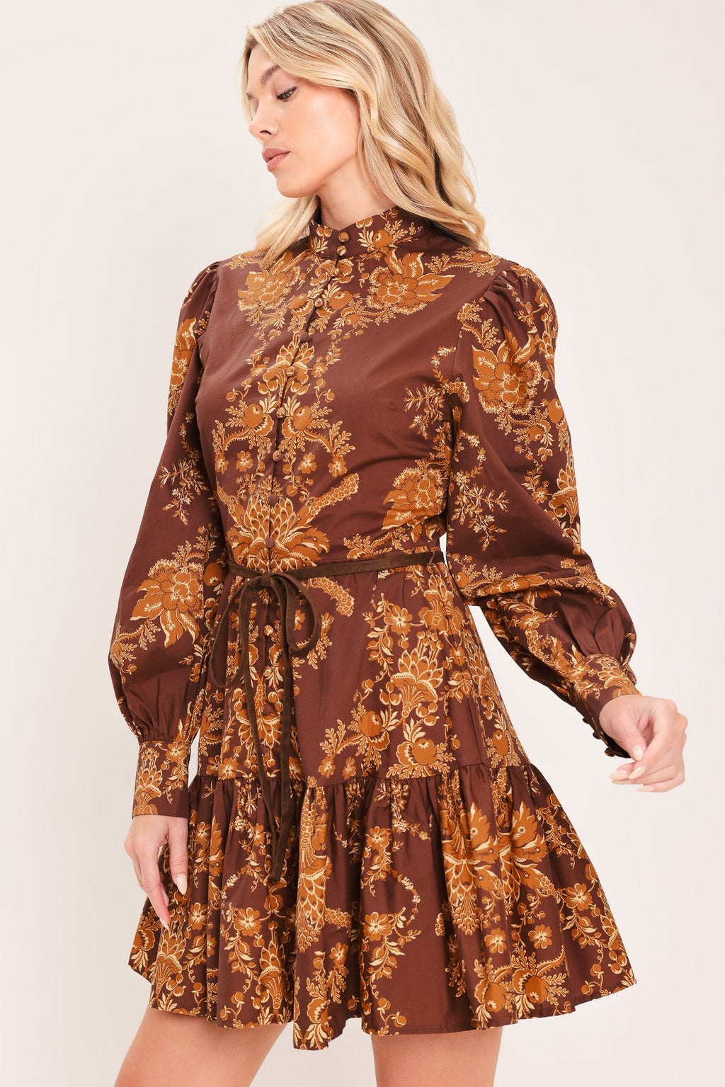 Autumn Damask Sway Mini Dress