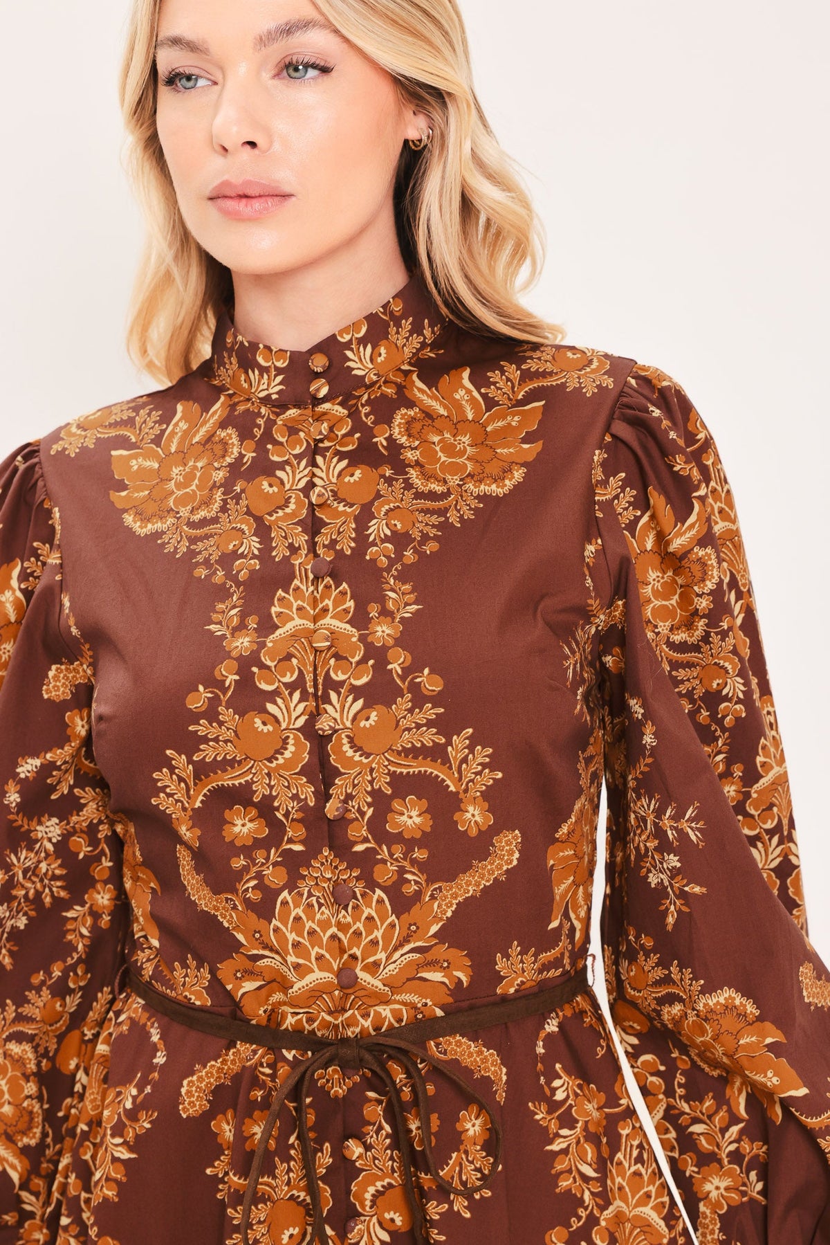 Autumn Damask Sway Mini Dress