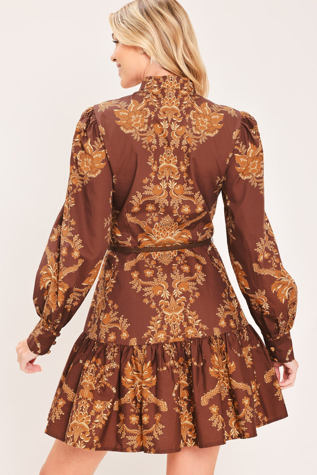 Autumn Damask Sway Mini Dress