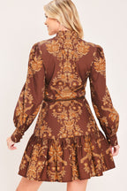 Autumn Damask Sway Mini Dress