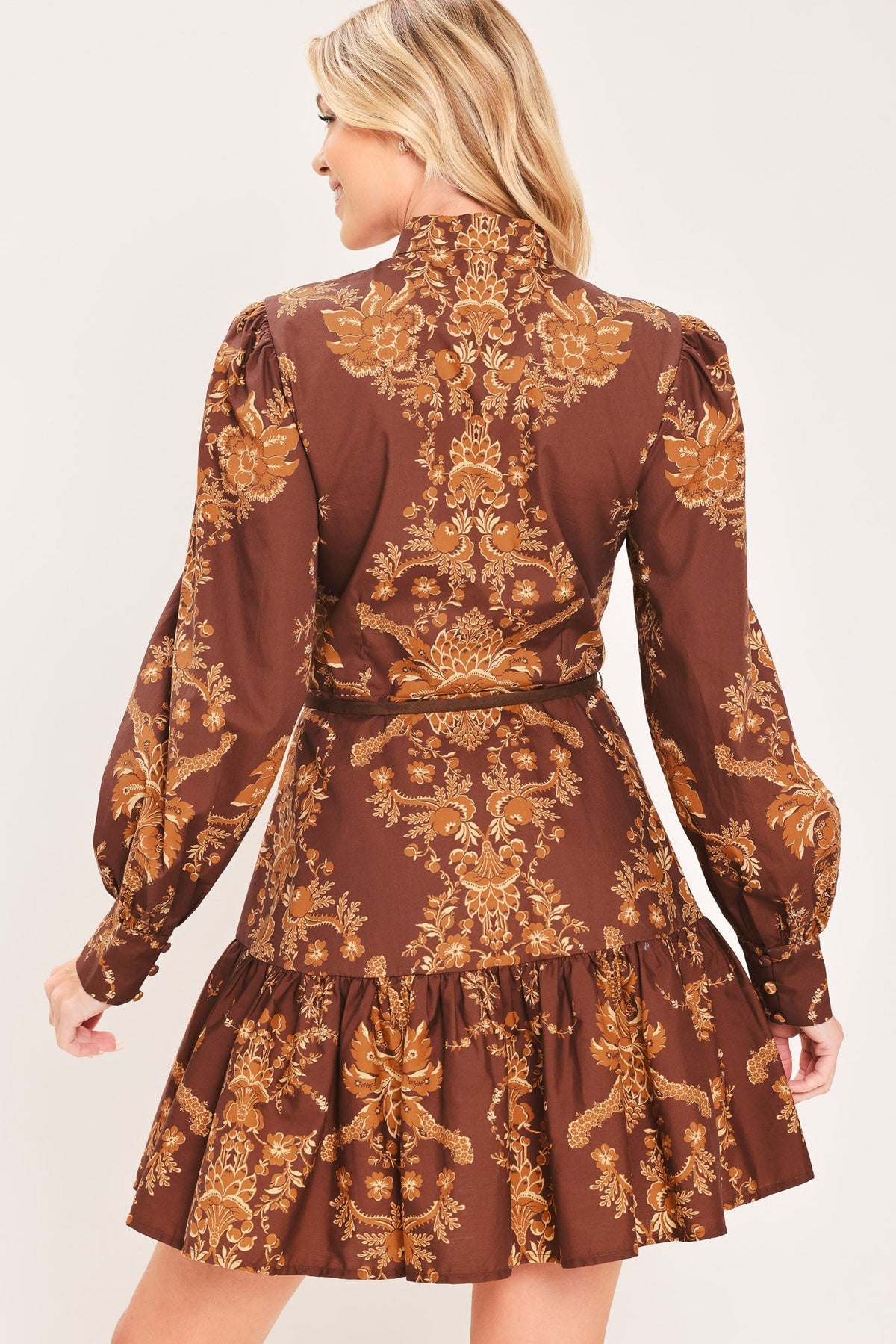Autumn Damask Sway Mini Dress