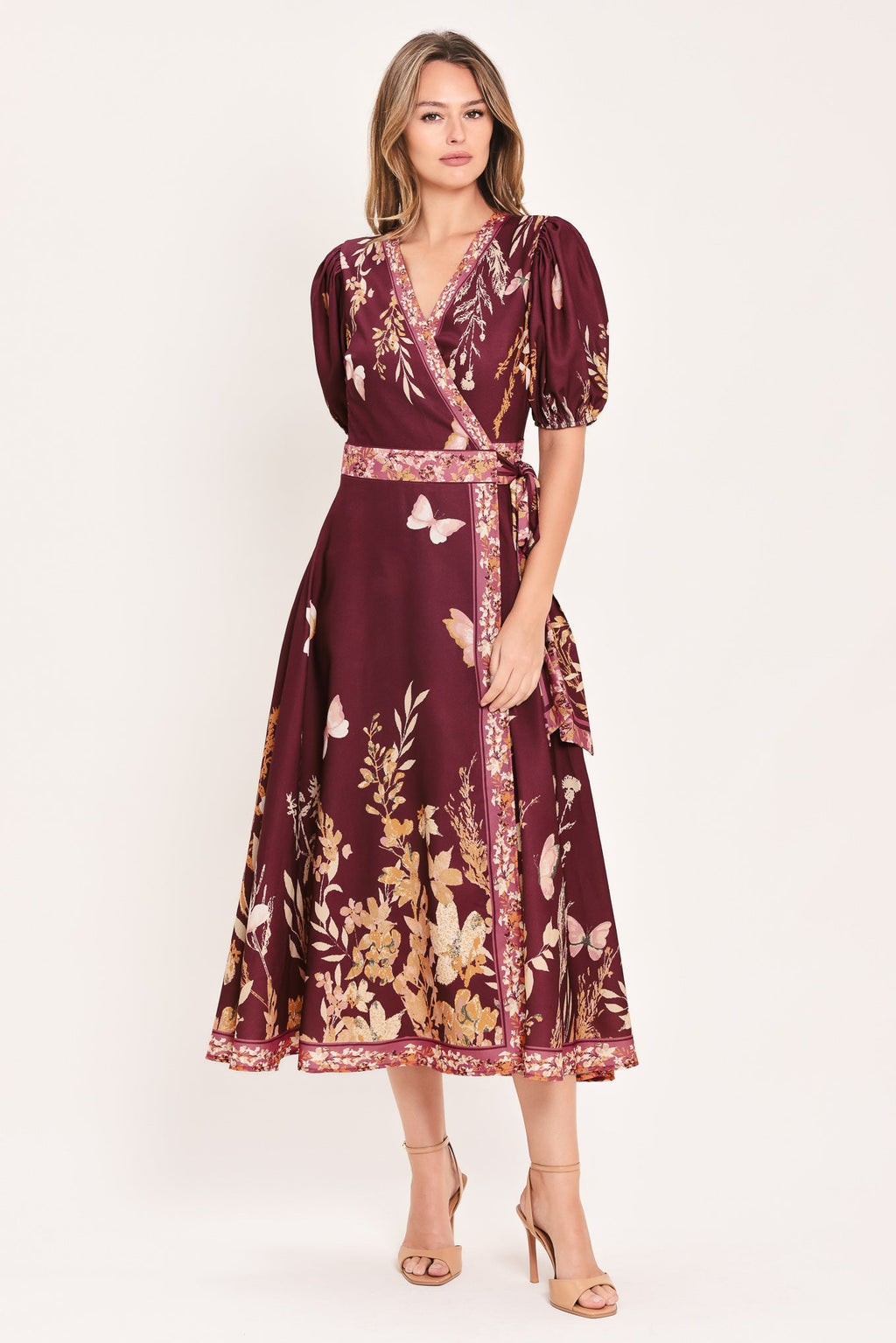 Plum Garden Enchantment Midi Dress