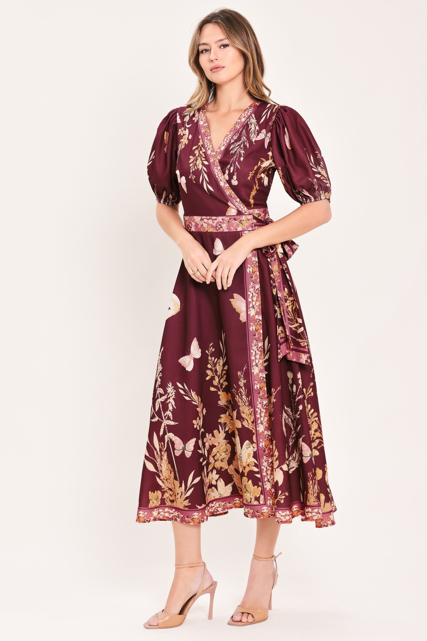 Plum Garden Enchantment Midi Dress
