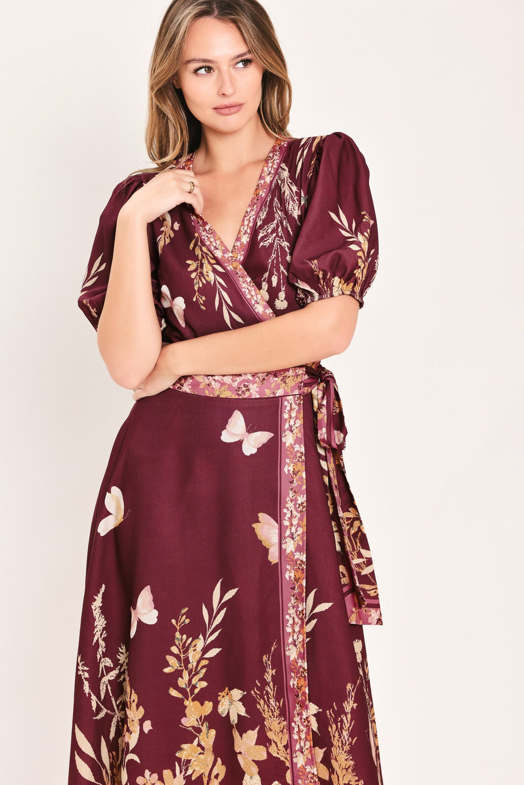 Plum Garden Enchantment Midi Dress