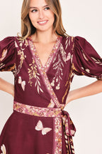 Plum Garden Enchantment Midi Dress