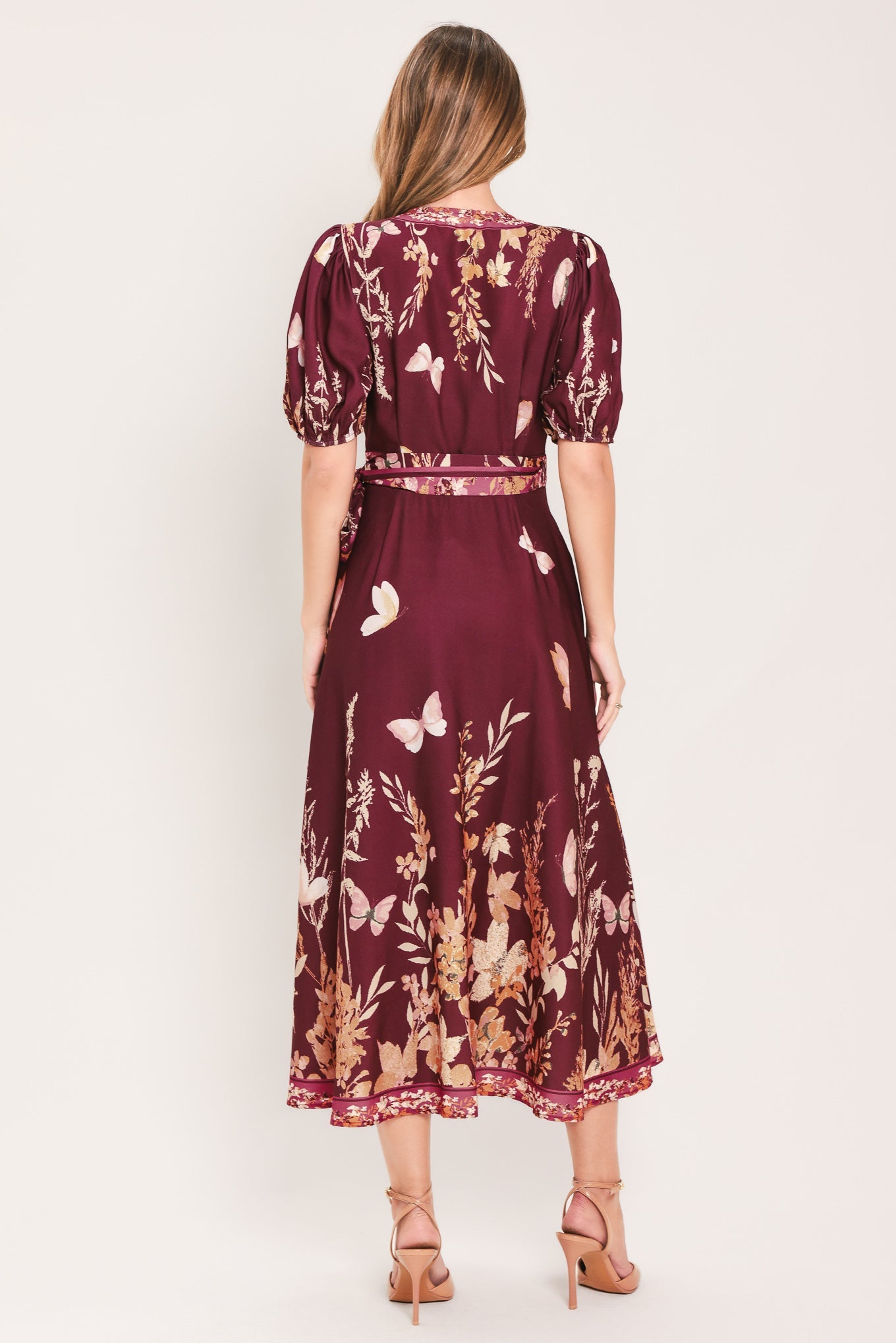 Plum Garden Enchantment Midi Dress