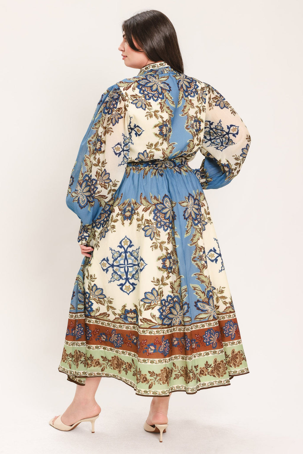 Skyborne Ornamental Grace Midi Shirt Dress