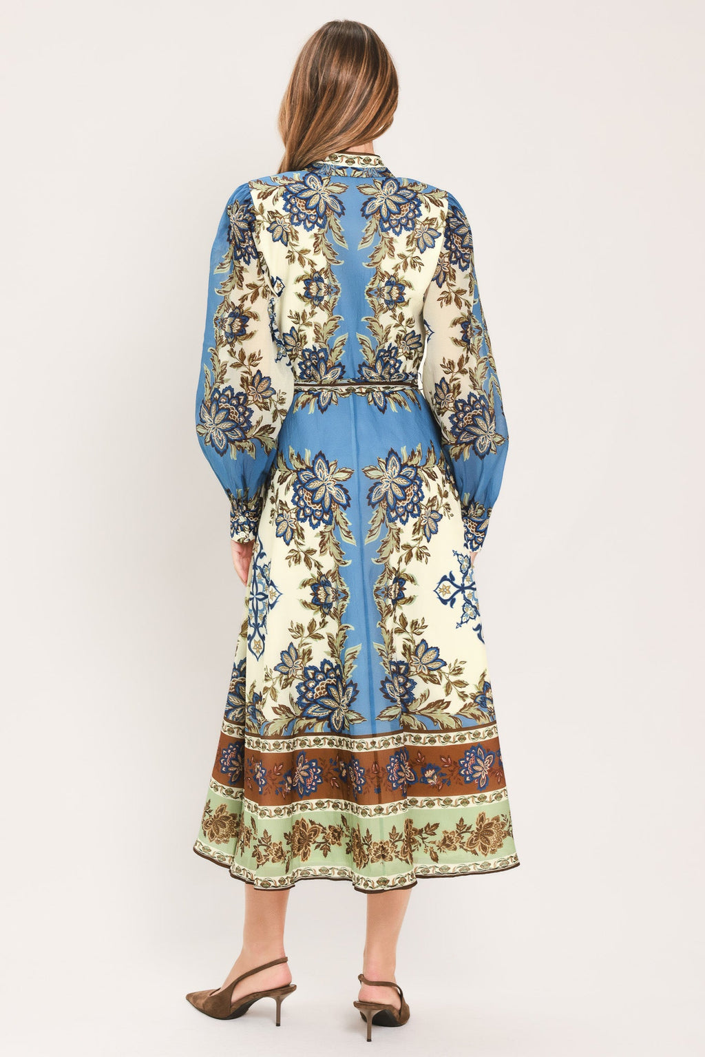 Skyborne Ornamental Grace Midi Shirt Dress