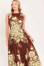 Antique Petal Regalia Midi Dress