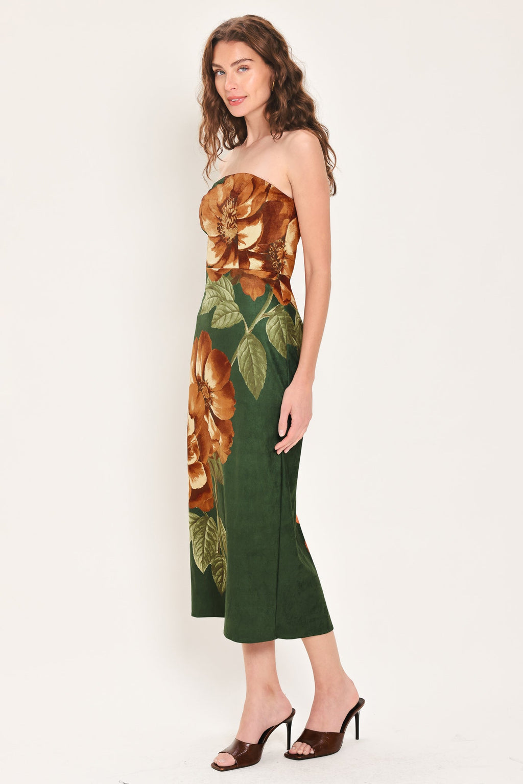 Evergreen Enchantment Tube Midi Dress